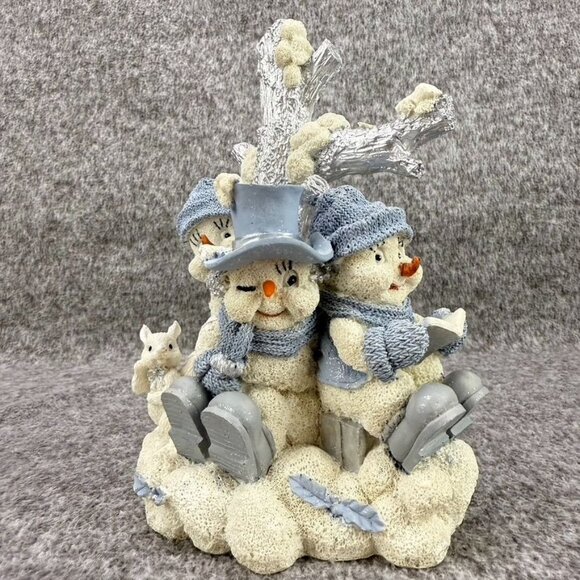 ✅Snow Buddies Around Tree Figurine 1998 7"×5.5"×4" Christmas Decor ✅MISSING BIRD - Picture 1 of 12